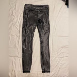 Metallic lululemon size 6 leggings